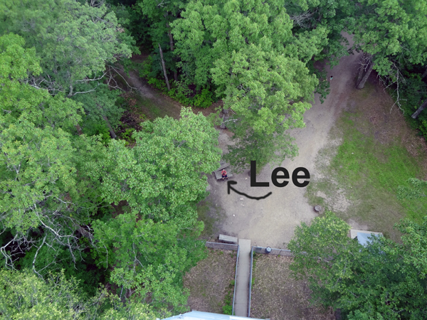 view from The top of the Aiton Heights Fire Tower 